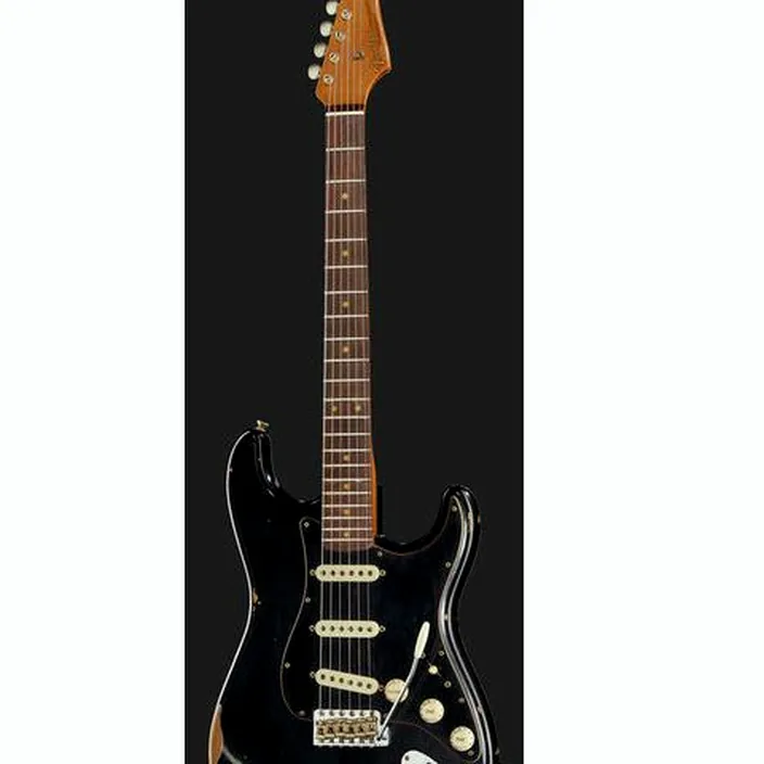 Guitare électrique Fender Strat Roasted Dual-Mag BK LTD