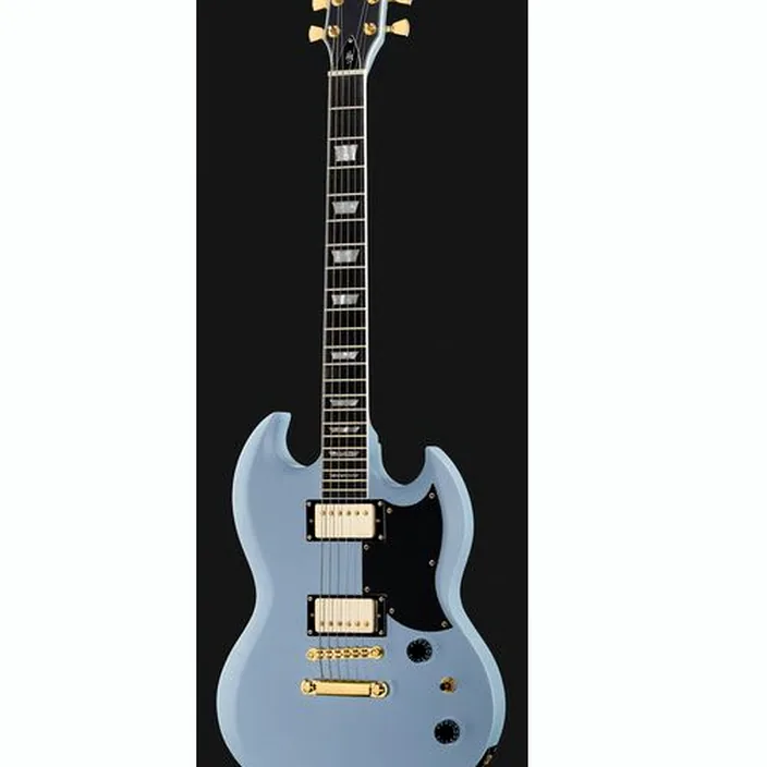 Guitare électrique Harley Benton DC-LTD Gotoh Daph. Blue Bundle