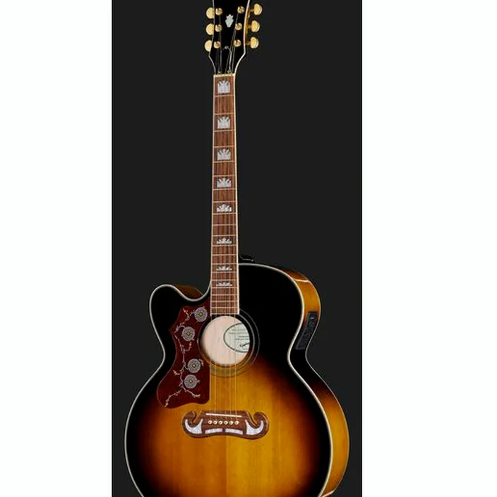 Guitare Acoustique Epiphone J-200 EC Studio LH VS / Avis, Test