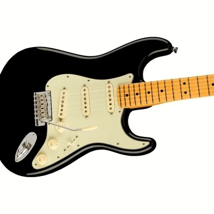 La guitare électrique Fender AM Pro II Strat MN BLK Comparatif, Test & Avis