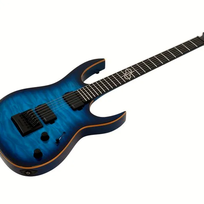 Guitare Solar Guitars S1.6AQOB Quilted Ocean Blue Br