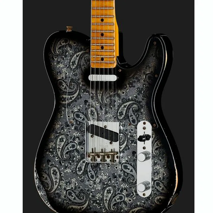 Et Test Fender 68 Tele Black Paisley Relic