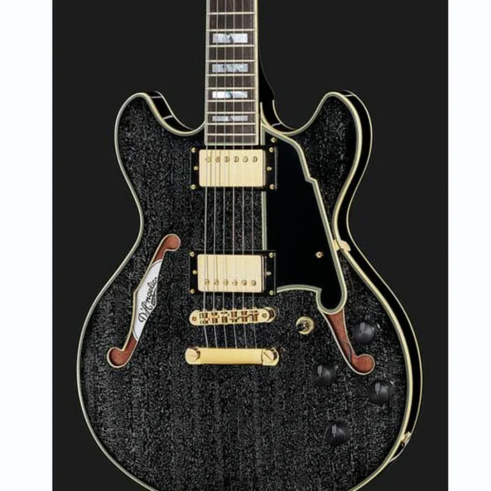 Guitare électrique DAngelico Excel Mini DC Black Dog
