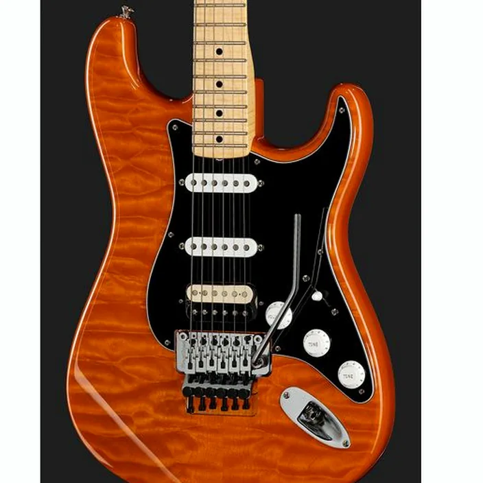 Guitare électrique Fender 56 Strat QMT Sunset Orange FR