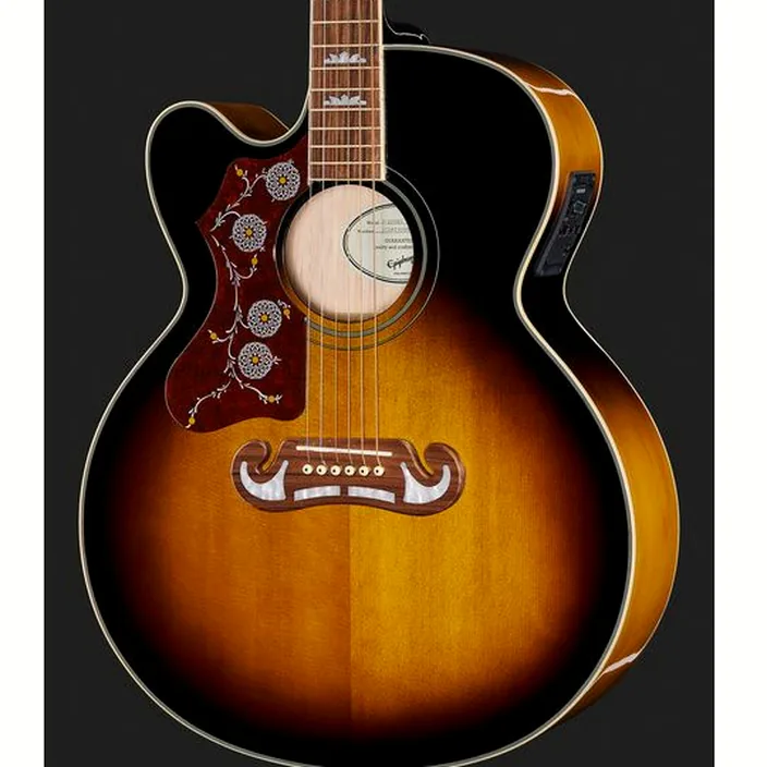 Guitare Acoustique Epiphone J-200 EC Studio LH VS / Avis, Test