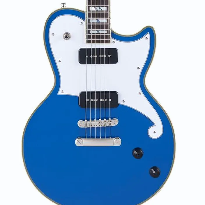 La guitare électrique DAngelico Deluxe Atlantic LE Sapphire / Test, Comparatif et Avis