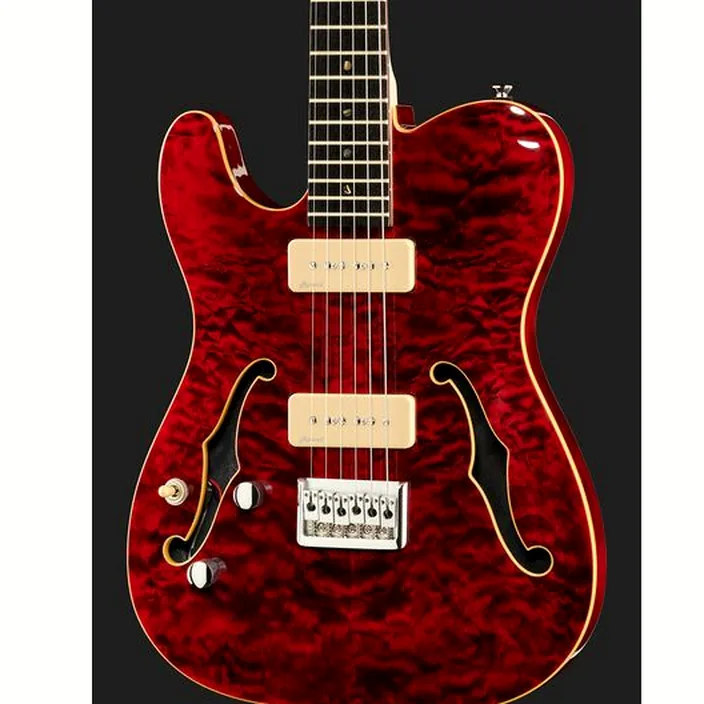 La guitare Harley Benton TE-90QM LH Trans Red Bundle : Avis & Test