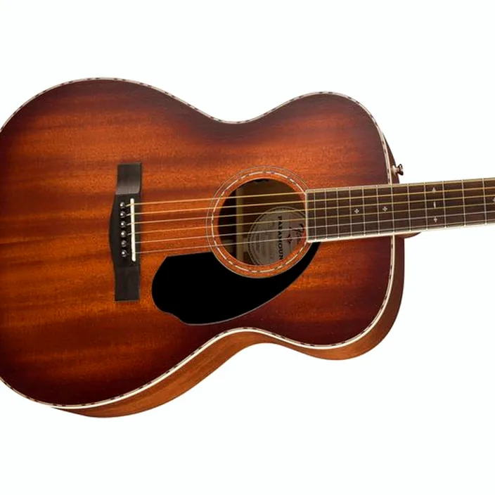 Guitare acoustique Fender PO-220E Aged Cognac Burst
