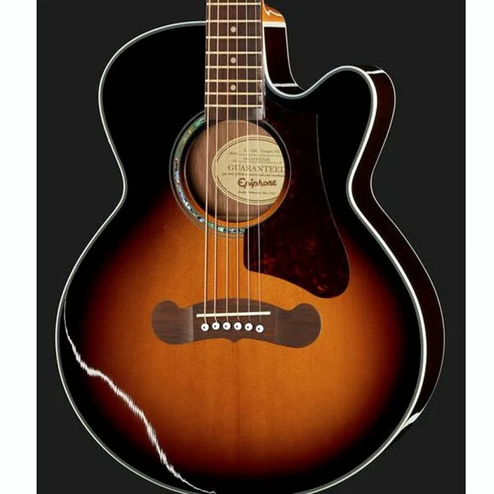 Guitare acoustique Epiphone J-200 EC Studio Parlor VS