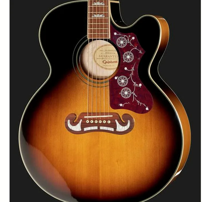 Et Avis de la guitare Acoustique Epiphone J-200 EC Studio VS