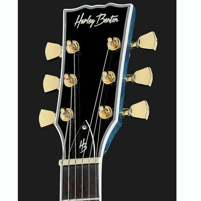 Guitare électrique Harley Benton DC-DLX Gotoh Pelham Blue