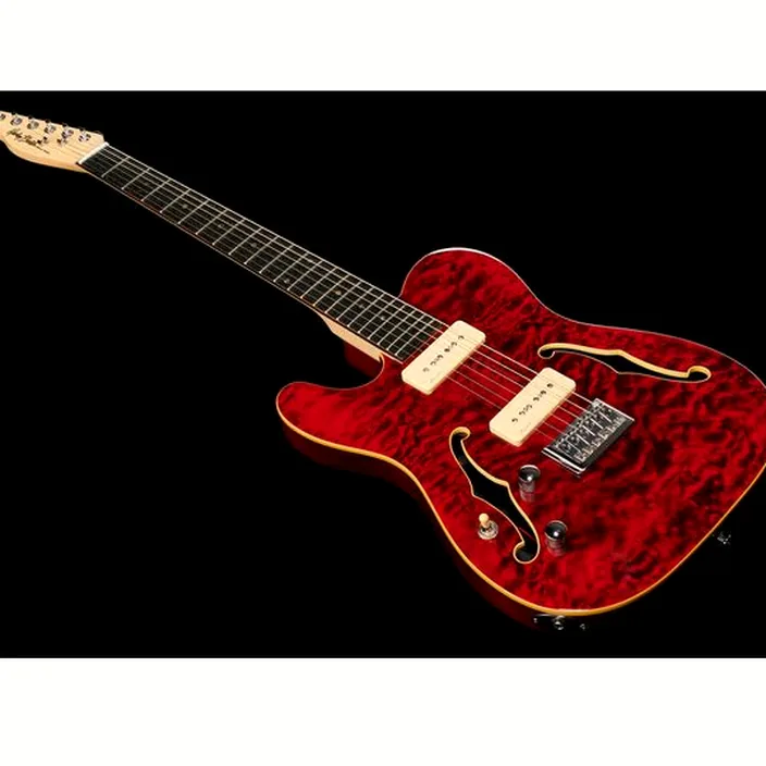 La guitare Harley Benton TE-90QM LH Trans Red Bundle : Avis & Test