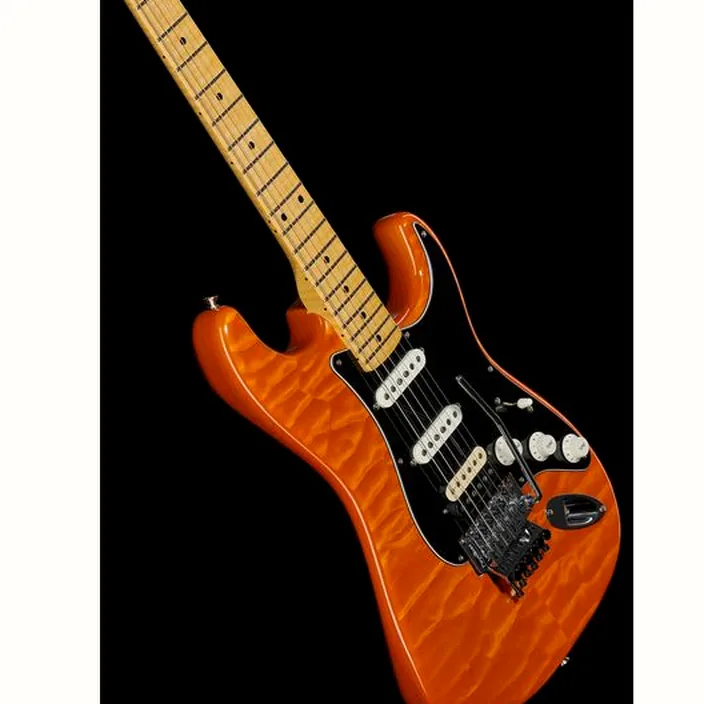 Guitare électrique Fender 56 Strat QMT Sunset Orange FR