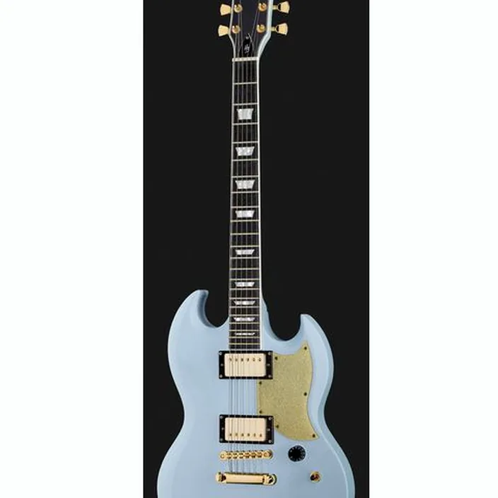 Guitare électrique Harley Benton DC-LTD Gotoh Daph. Blue Bundle