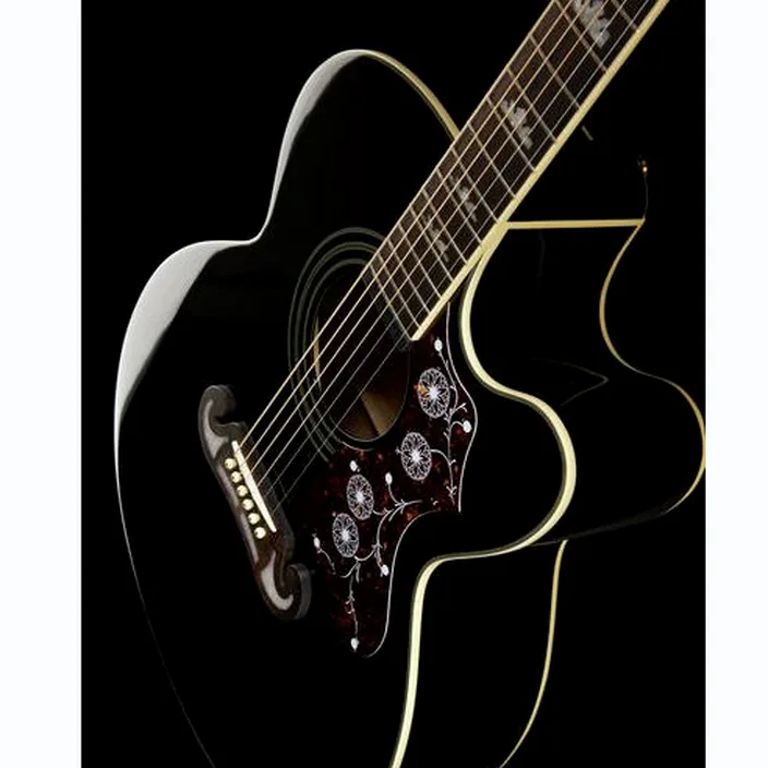 Guitare acoustique Epiphone J-200 EC Studio BK
