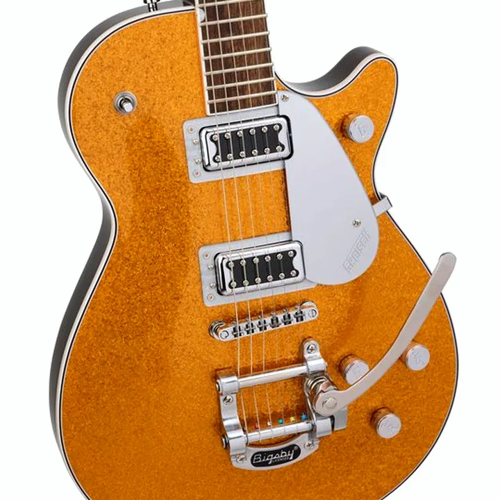 Avis et Test Guitare Gretsch EMTC Sparkle Jet FT GLD SPK