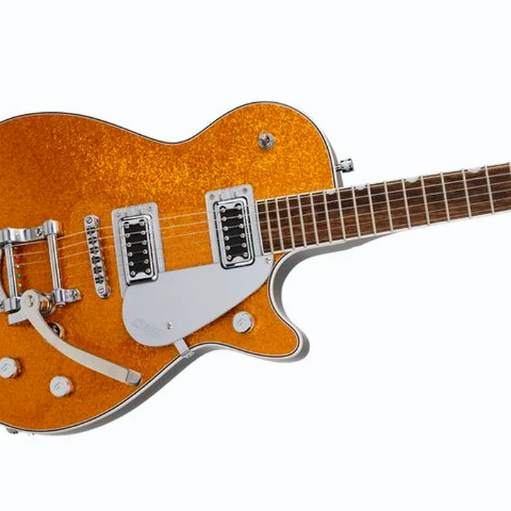Avis et Test Guitare Gretsch EMTC Sparkle Jet FT GLD SPK