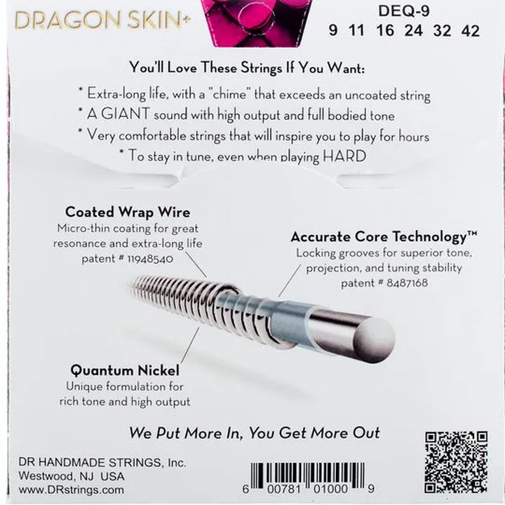 Avis & Test : DR Strings Dragon Skin+ DEQ-9 Coated