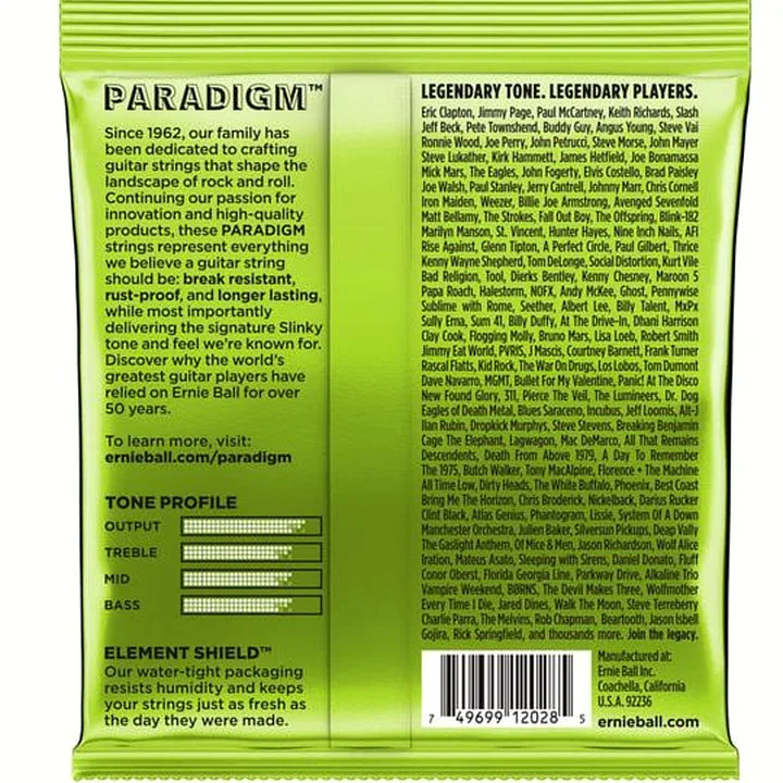Avis, Test : Ernie Ball Paradigm Regular Slinky 10-56