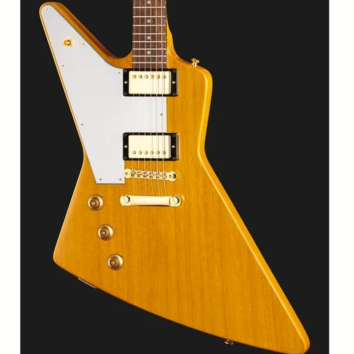 Avis & Test Guitare électrique Epiphone Korina Explorer Aged Nat. LH