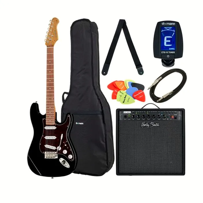 Harley Benton ST-62 BK Vintage Series Bundle