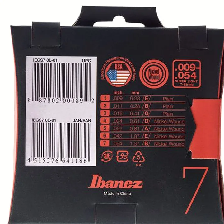 Avis, Test : Ibanez IEGS7 E-Guitar String Set 009