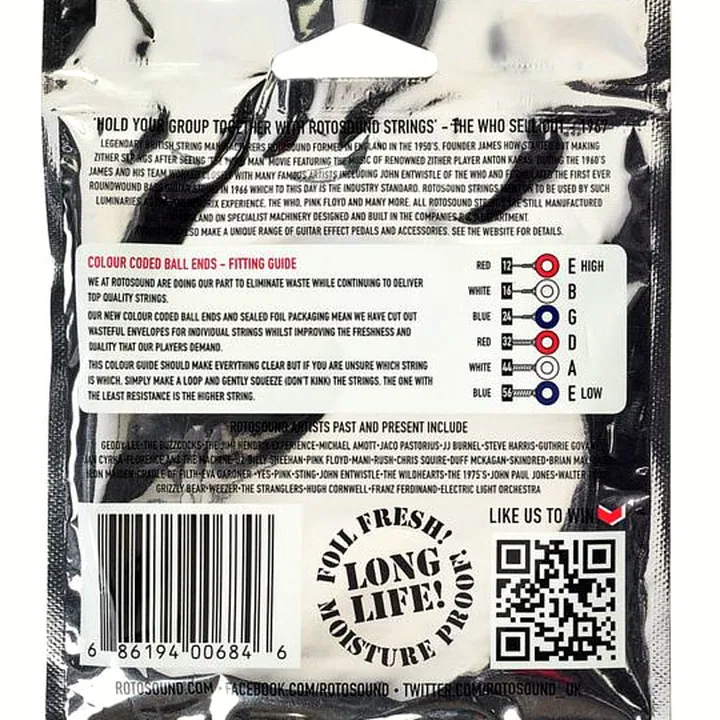 Avis & Test : Rotosound Silvers 12-56 Nickel Strings
