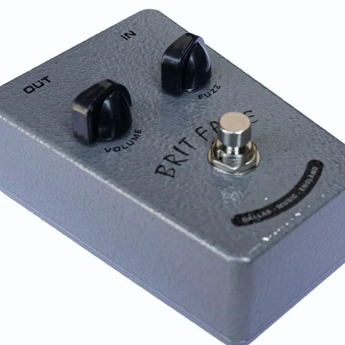 British Pedal Company Dallas Brit Face Fuzz Silver