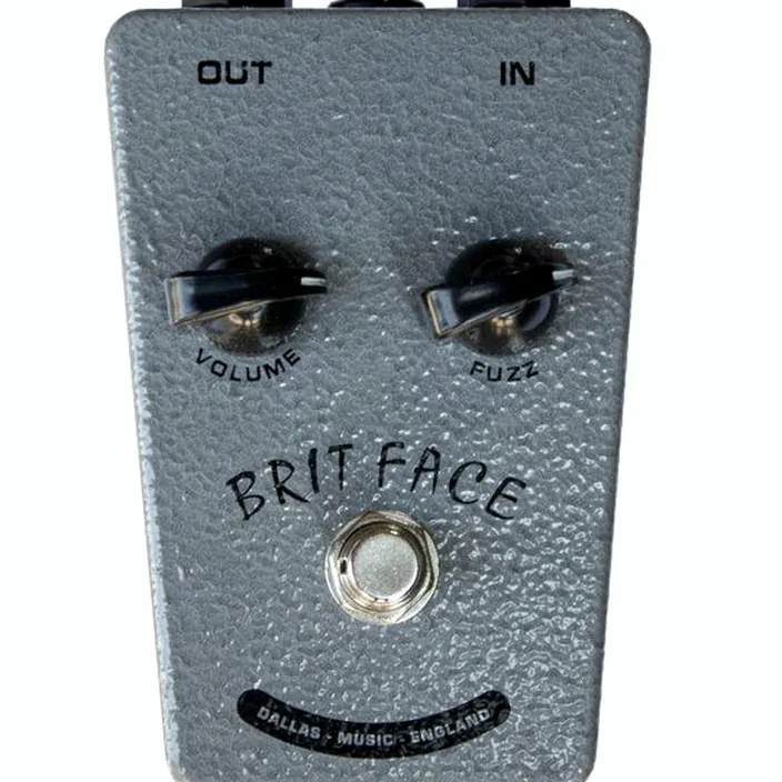 British Pedal Company Dallas Brit Face Fuzz Silver