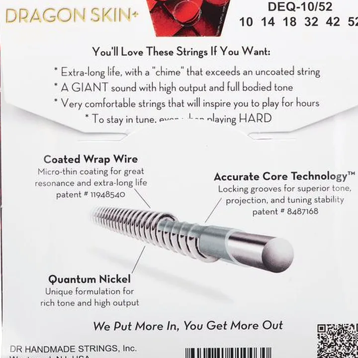 DR Strings Dragon Skin+ DEQ-10/52 Coated Test, Avis, Comparatif