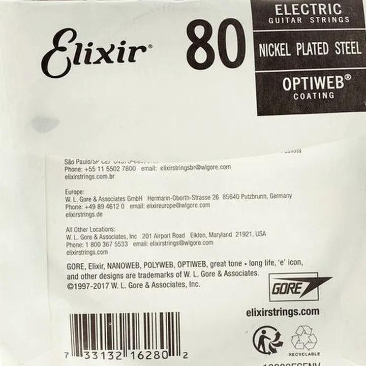 Elixir 0.80 Optiweb Electric Guitar / Avis, Test
