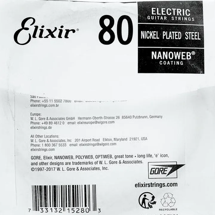 Elixir .080 Electric Guitar String / Comparatif, Test et Avis