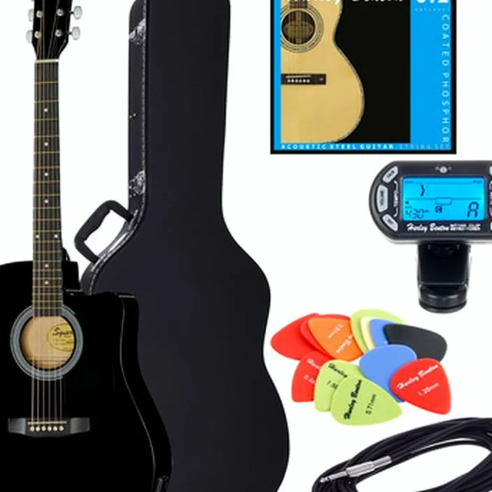 Guitare Acoustique Squier SA-105CE BK Bundle