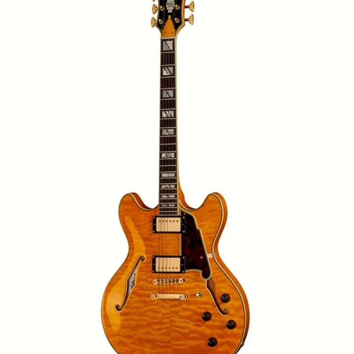 Guitare électrique DAngelico Excel DC XT Vintage Nat Quilt