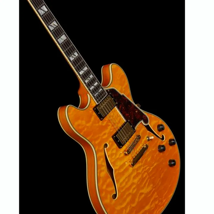 Guitare électrique DAngelico Excel DC XT Vintage Nat Quilt Comparatif, Avis & Test