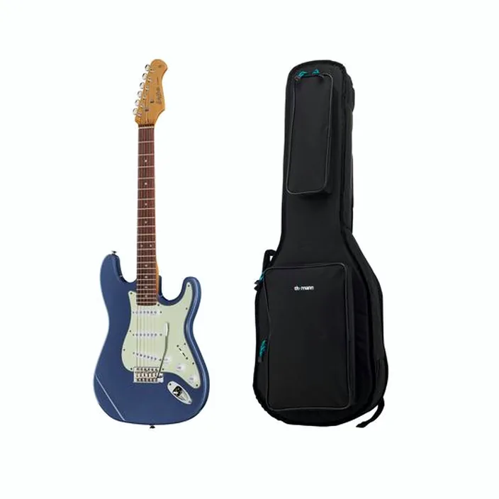 Harley Benton ST-62CC RW L. Pl. Blue Bundle