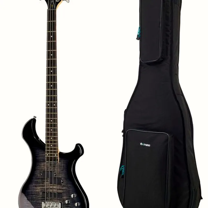 Basse électrique Harley Benton Marquess-4 Black Stain Bundle