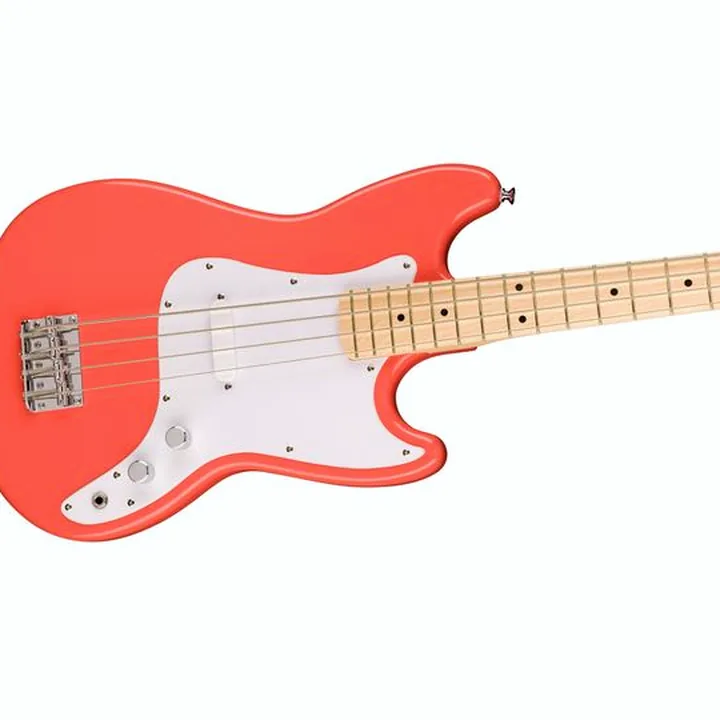 La basse électrique Squier Sonic Bronco Tahitian Coral / Test, Avis & Comparatif