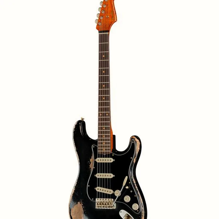Guitare électrique Fender 60 Strat BLK Heavy Relic MBAH