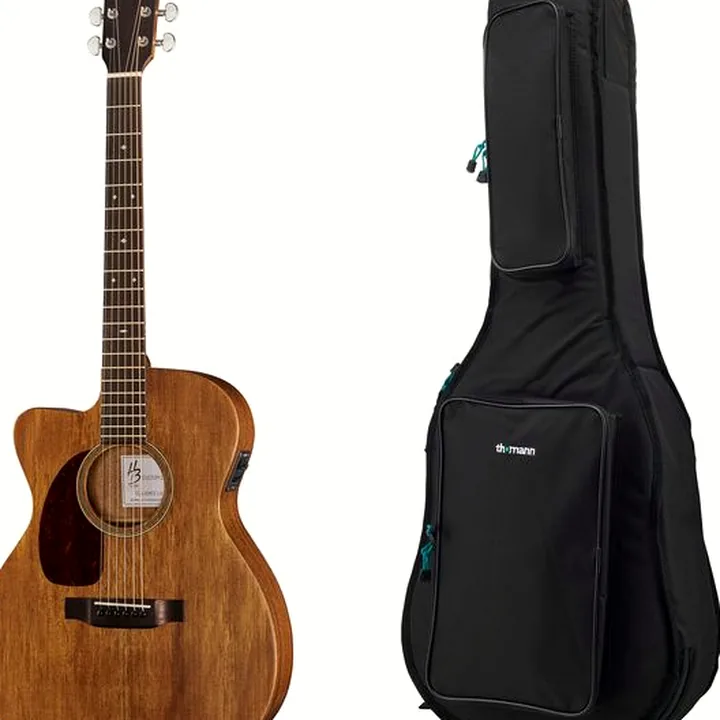 Guitare folk Harley Benton Cust. Line CLA-15MCE LH Bundle