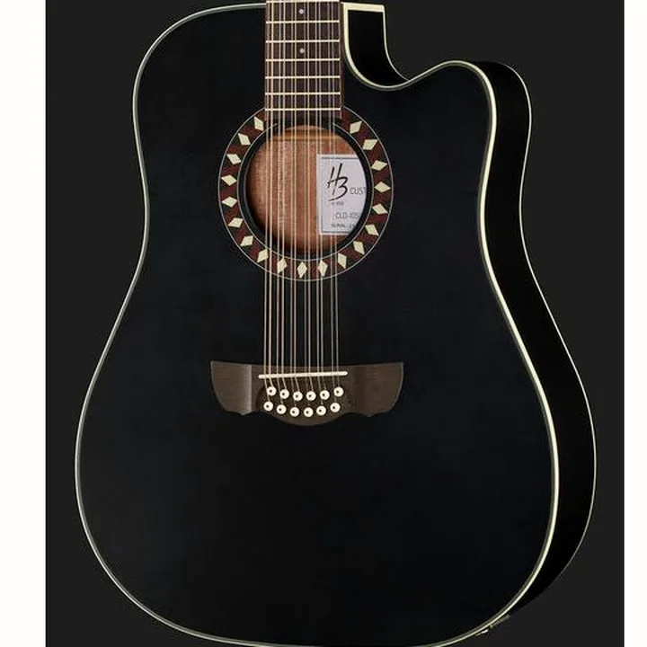 La guitare folk Harley Benton Custom Line CLD-10SCE-12BKS – Avis, Test et Comparatif