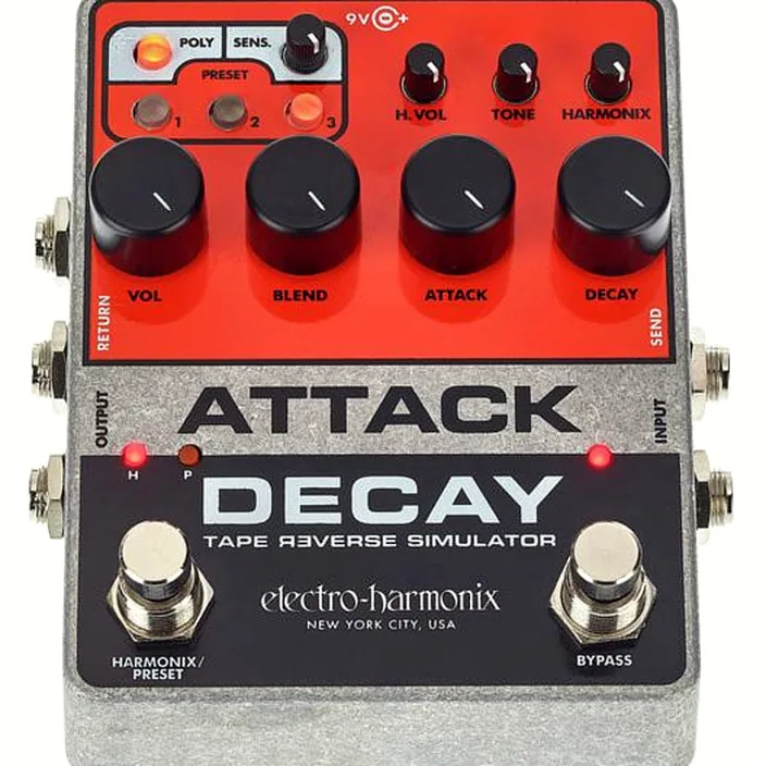 Pédale Electro Harmonix Attack Decay Tape Reverse Sim.