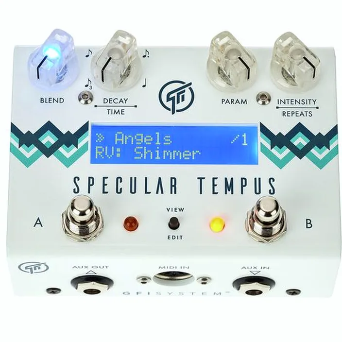 Pédale GFI System Specular Tempus Reverb & Delay , Test & Avis