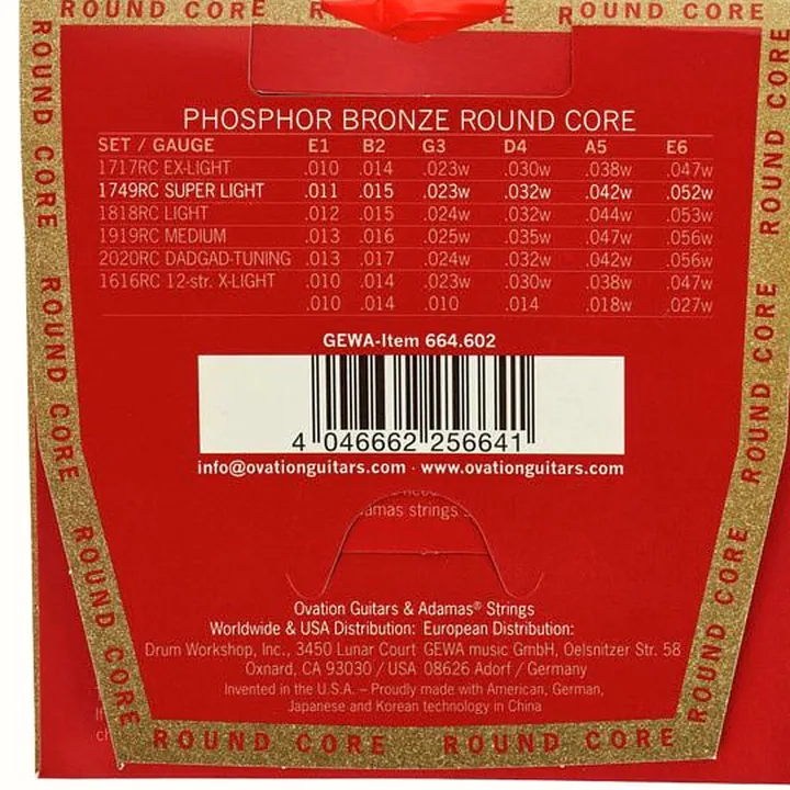 Test, Avis Adamas 1749RC Round Core String Set