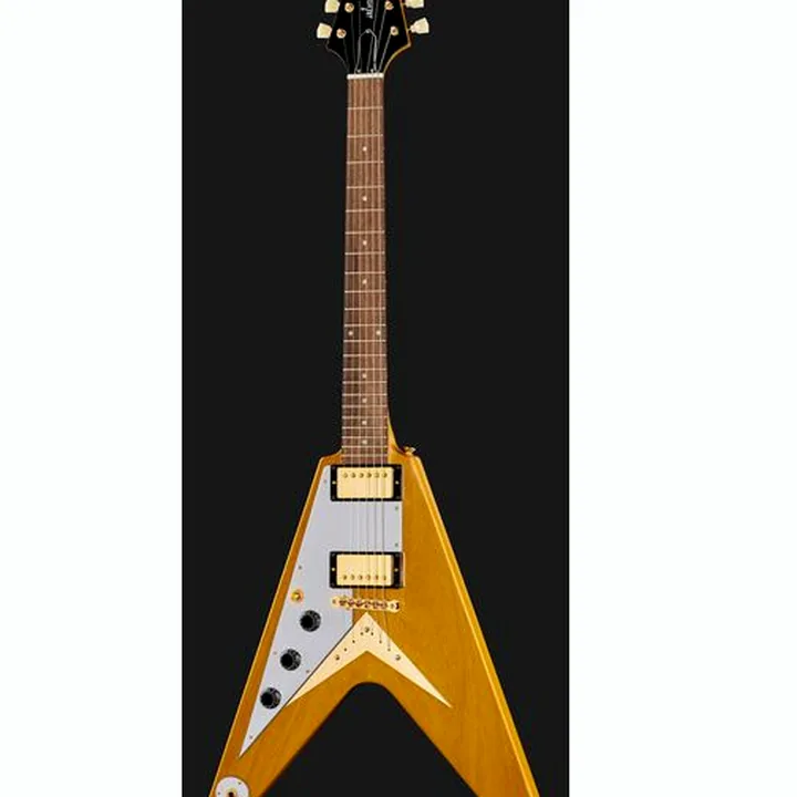 Test & Avis de la guitare Epiphone Flying V Korina Aged Nat. LH