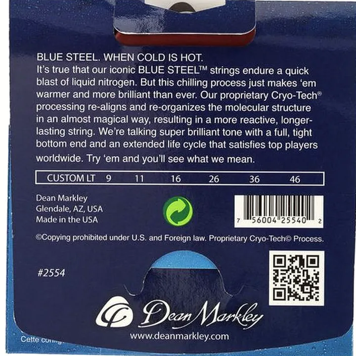 Test & Avis : Dean Markley 2554 Blue Steel Electric CL