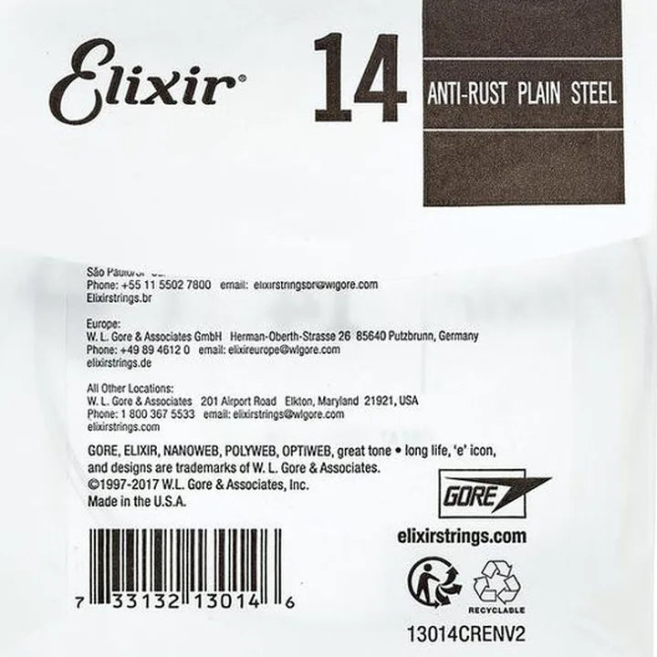 Test, Avis : Elixir .014 Plain Steel