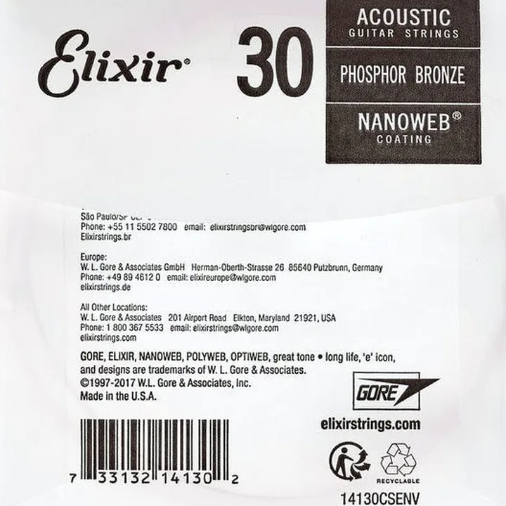 Test, Avis : Elixir .030 Western Guitar Ph.