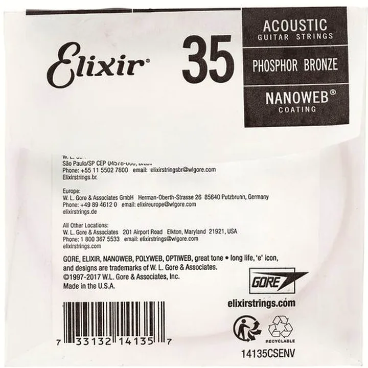 Test, Avis : Elixir .035 Western Guitar Ph.