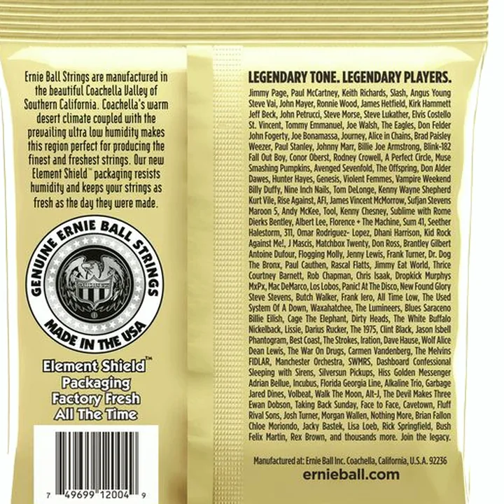 Test & Avis Ernie Ball 2004 Earthwood Bronze